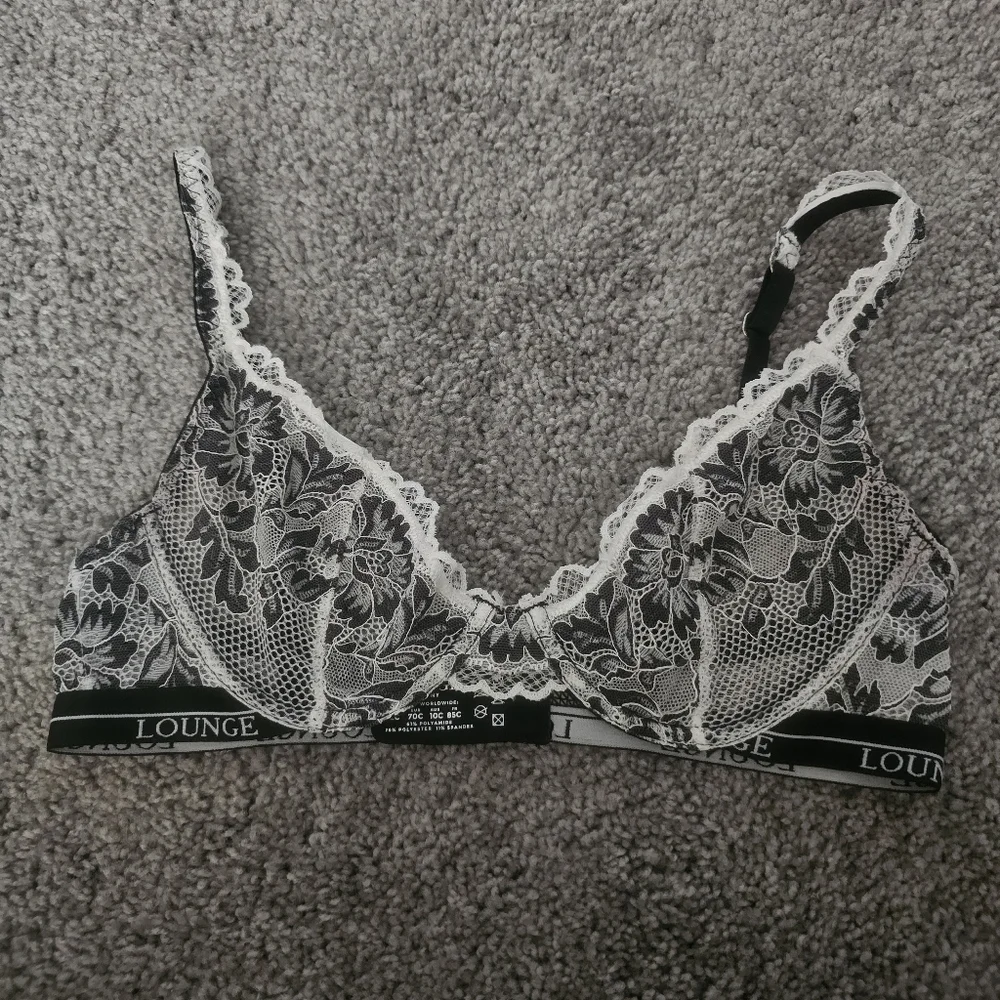 LOUNGE black and white luxe lace Balconette small